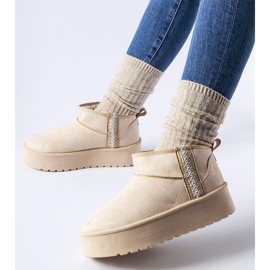 Bež čizme za snijeg na platformi Dennison 1