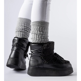 Crne čizme za snijeg na masivnoj Elvio platformi crna 1