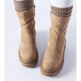 Smeđe izolirane gležnjače s masivnom Umber platformom smeđa 2