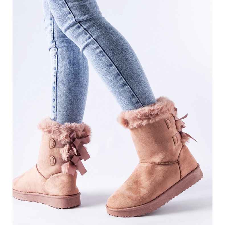 Ružičaste izolirane čizme za snijeg s mašnama iz Borbere ružičasta 1