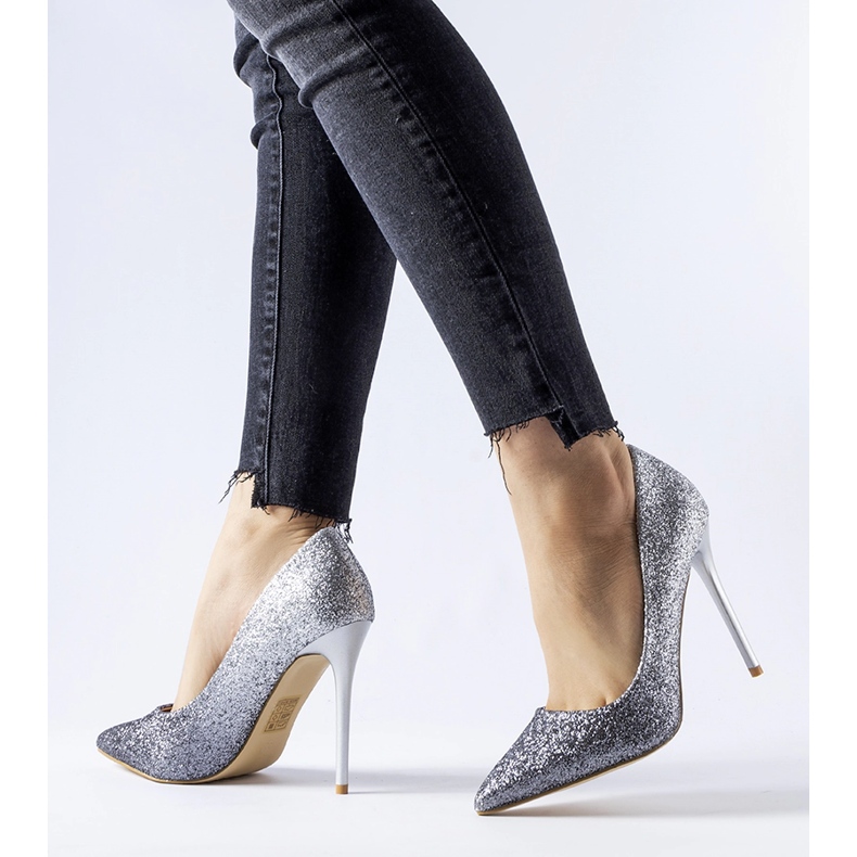 Srebrne svjetlucave Covo visoke pete srebro 1