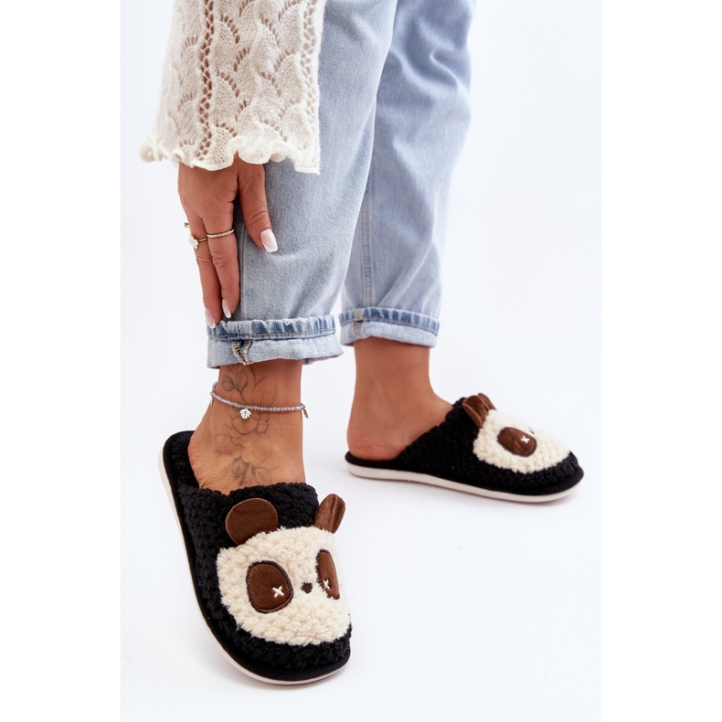 Tople ženske papuče crne Priseth crno 2