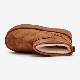 Ženske čizme za snijeg s debelim potplatom Camel Caliksa smeđa 2