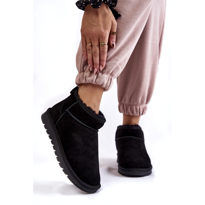 Ženske antilop nisko izolirane snježne čizme crna 1