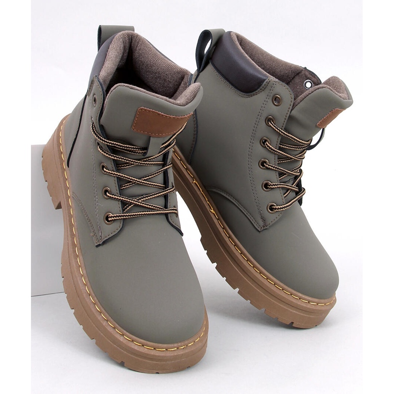 Ženske drvene čizme Kellers Green zelena 1