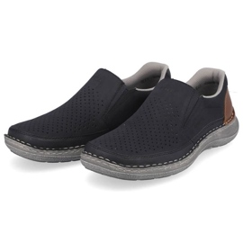 Udobne ažurne cipele Rieker M RKR579, tamnoplave plava 2