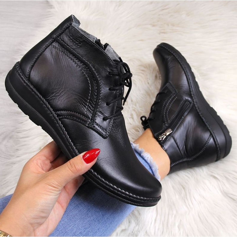 Helios W H612-2A izolirane kožne čizme, crne crna 1