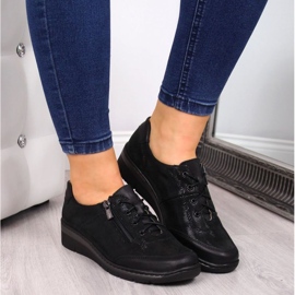 Helios W H334B sjajne kožne cipele, crne crno 2