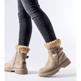 Smeđe izolirane čizme s krznom iz Odette smeđa 1