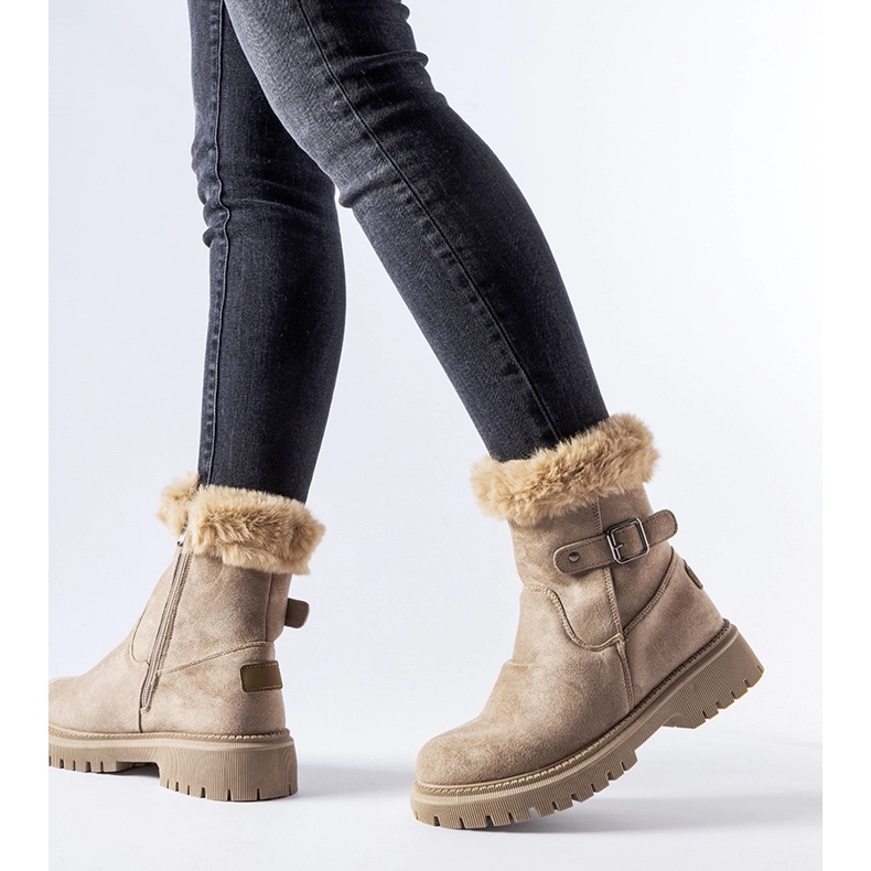 Smeđe izolirane čizme s krznom iz Odette smeđa 1