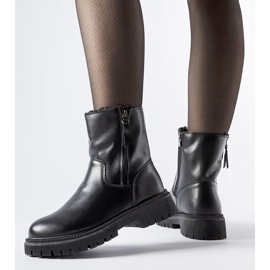 Crne izolirane čizme s dva Papig patentna zatvarača crna 1