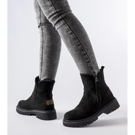 Crne izolirane klasične Tesoriero gležnjače crna 1