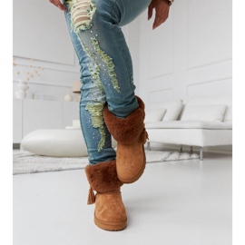 Smeđe Geradino čizme za snijeg podstavljene krznom smeđa 1