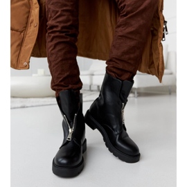 Crne izolirane gležnjače s patentnim zatvaračem Oakdale crna 2