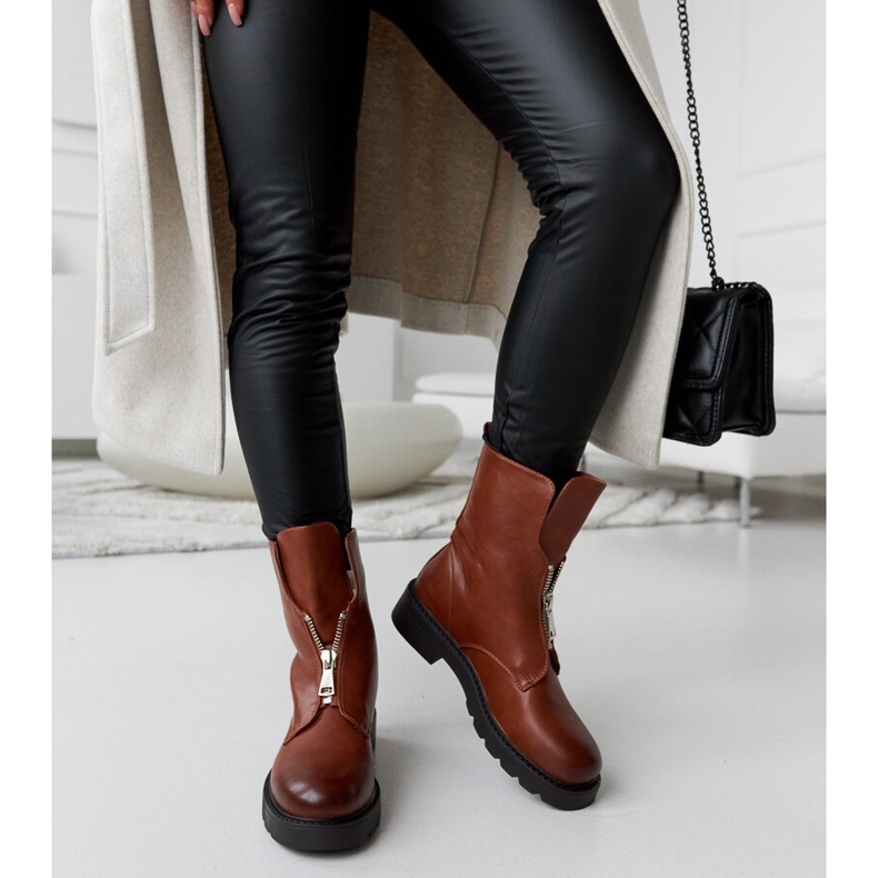 Smeđe izolirane čizme s patentnim zatvaračem iz Oakdalea smeđa 2