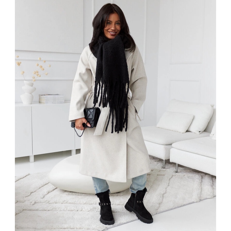 Crne izolirane Arturo čizme od eko antilop kože crno 1