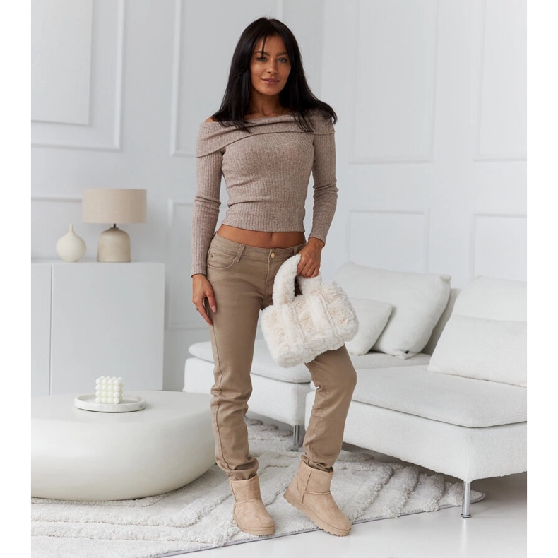 Smeđe izolirane kratke čizme za snijeg iz Menaggia smeđa 1