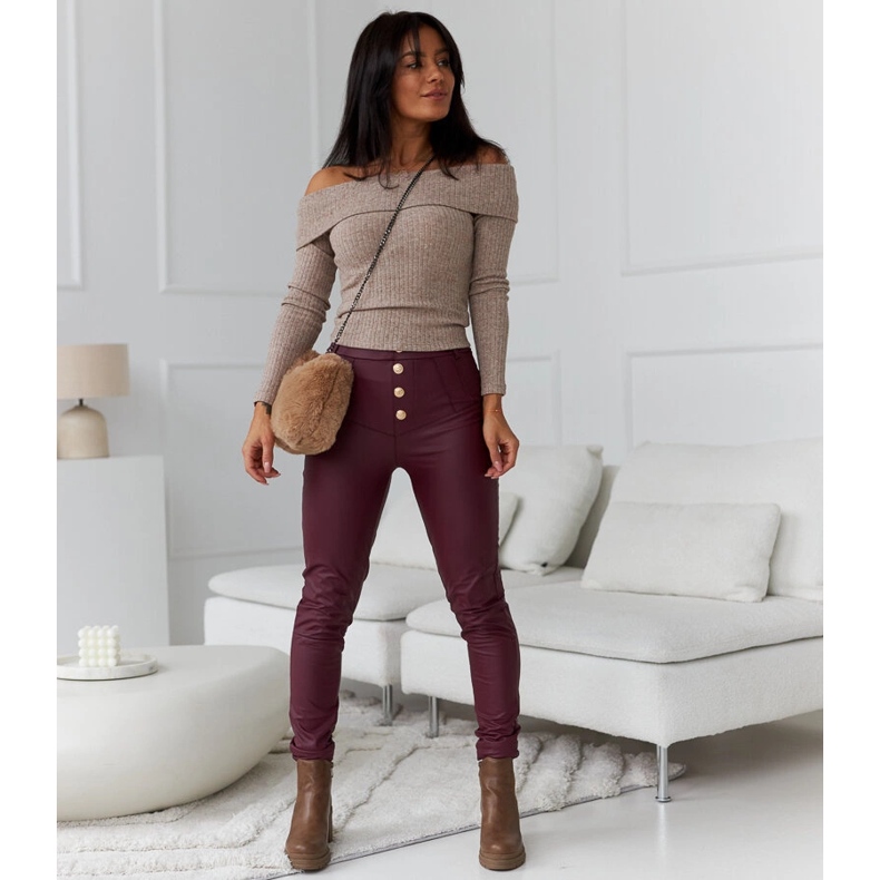 Layman tamnosmeđe gležnjače s niskom petom smeđa 1