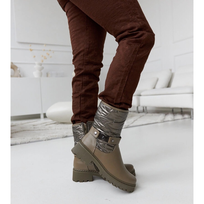 Zelene izolirane gležnjače s ukrasnim Lido remenom zelena 1