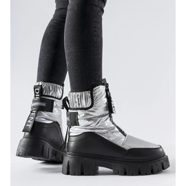 Moorhead srebrne i crne izolirane čizme za snijeg srebro 1