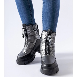 Grafitne i crne izolirane Moorhead čizme za snijeg siva 1