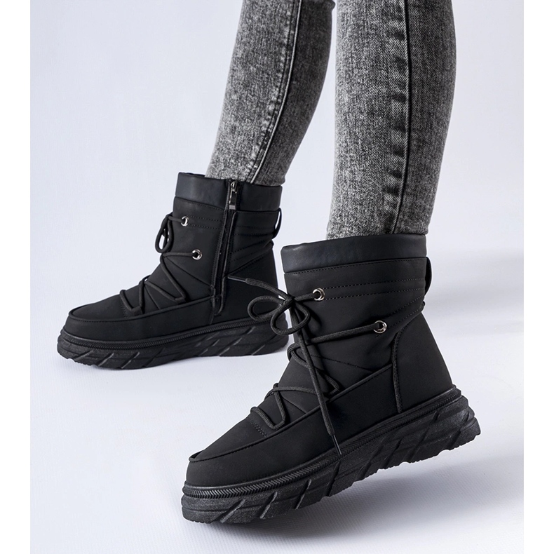 Crne mat Jamison čizme za snijeg s izolacijom crna 1