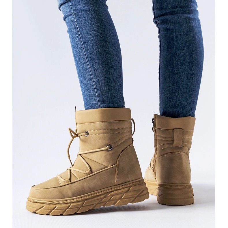 Bež mat izolirane Jamison čizme za snijeg 1