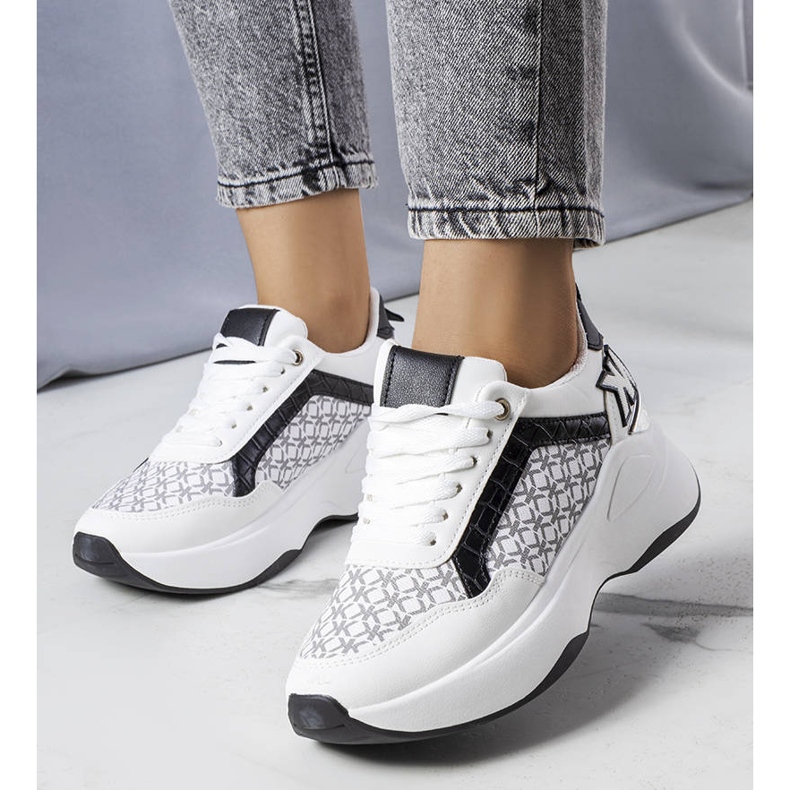 Crne tenisice s monogramom Margie bijela 1