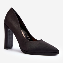 Crne Piatti cipele s visokom petom crno 2