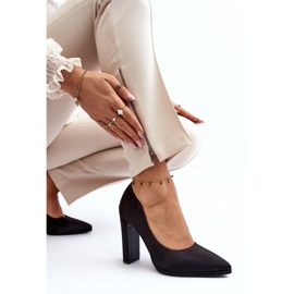 Crne Piatti cipele s visokom petom crno 1