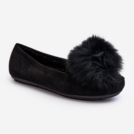 Ženske mokasine s krznom crne Novas crna 1