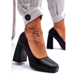 Cipele na masivnu petu crne crna 4