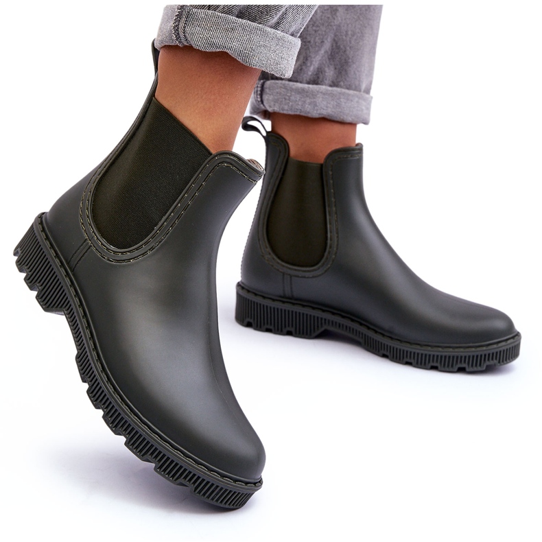 Ženski proklizavanje -zelena mat galoshes 4