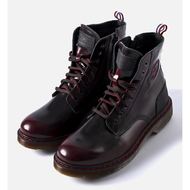 Lee Cooper Bordo izolirane čizme, prirodna koža LCJP-20-01-013 crvena 1