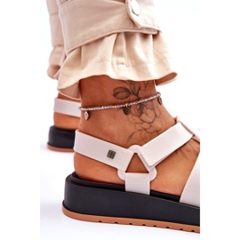 ZAXY ženske veganske sandale na čičak JJ285015 svijetlo bež 3