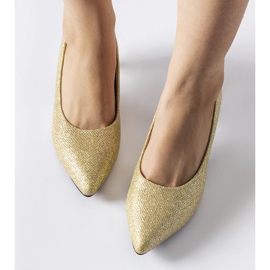 Pescara zlatne brokatne niske salonke zlatna 1