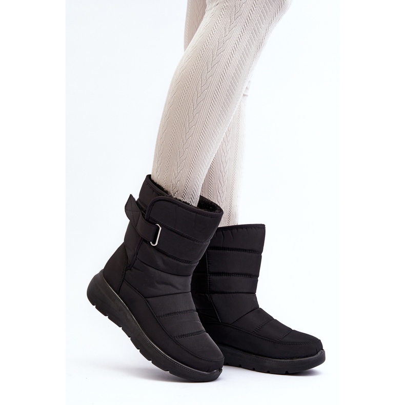 Ženske čizme za snijeg s čičkom, crne Jawora crna 2