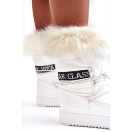Seastar Bijele ženske čizme za snijeg na vezanje bijela 2