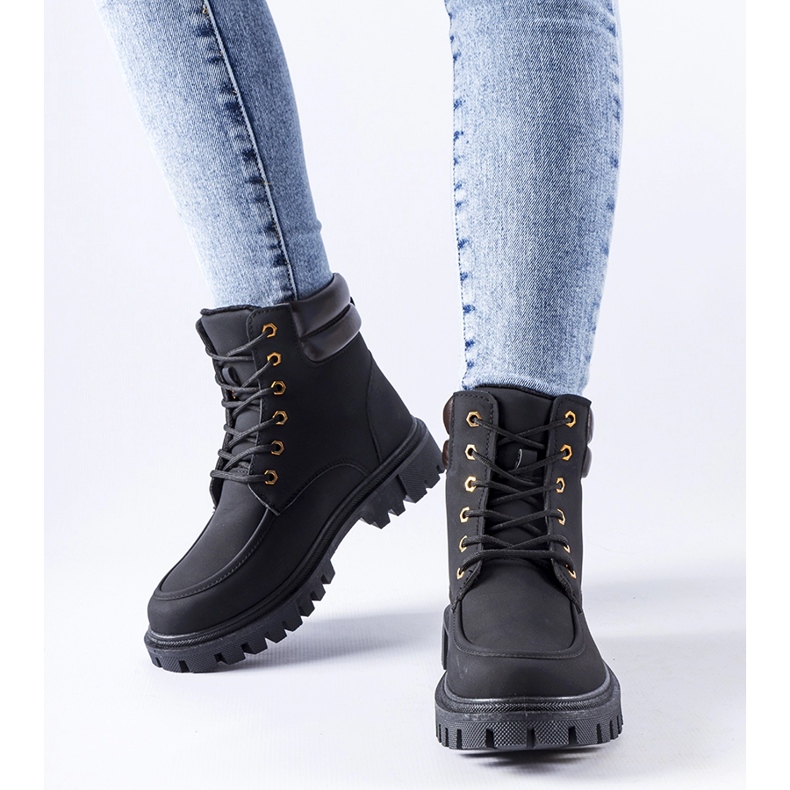 Crni izolirani mat Conroe radnici crna 1