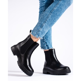 W. Potocki Ženske crne Chelsea čizme Potocki crno 2