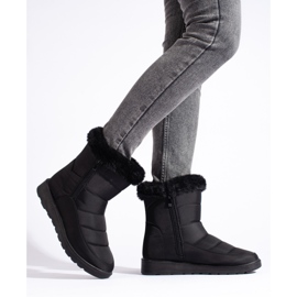 W. Potocki Crne ženske čizme za snijeg Potocki crna 1