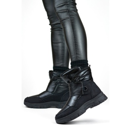 Crne čizme za snijeg s čičkom, izolirane čizme za zimu crna 1