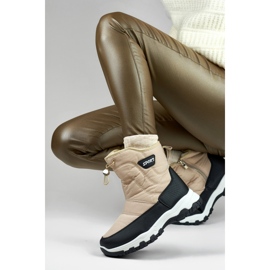 Čizme za mlade s uzicom, visoke zimske čizme bež 1