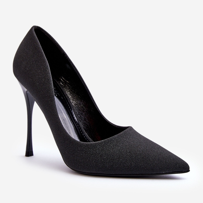 Tiberonove crne svjetlucave štikle crna 1