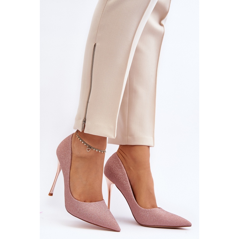 Tiberonove svjetlucave cipele s šampanjcem ružičasta 2