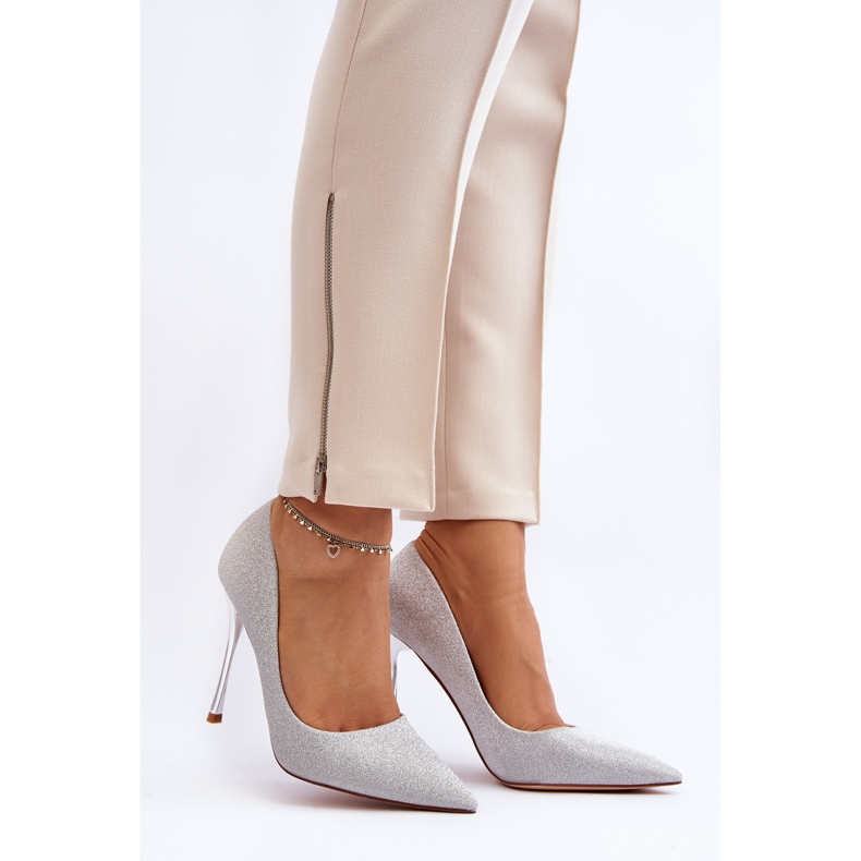 Tiberonove svjetlucave srebrne visoke pete srebro 2