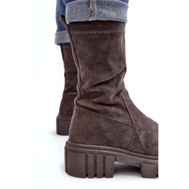 Radničke natikače s ravnom petom Sive Divella siva 3