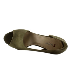 C70P Maslinaste asimetrične otvorene pete zelena 2