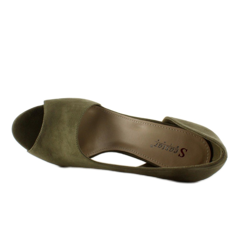 C70P Maslinaste asimetrične otvorene pete zelena 2