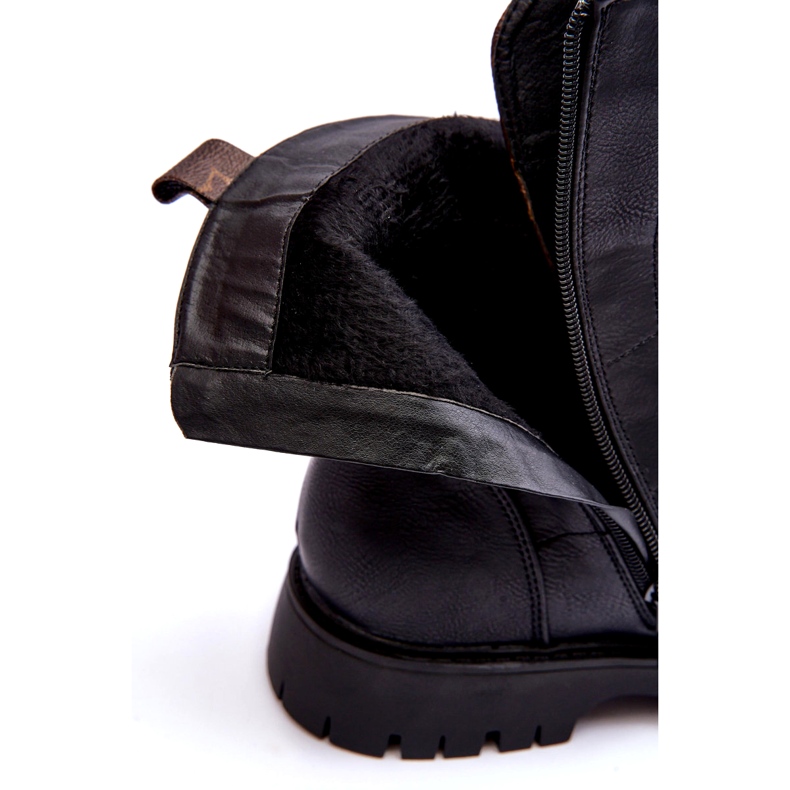 Eko-kovrčave čizme Ženski crni radnici crno 1